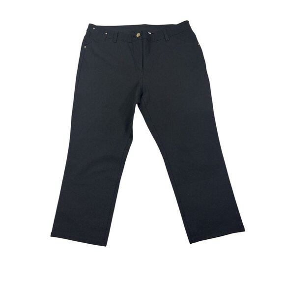 Chico's So Slimming Womens Pants 2.5 Crop US 14 Black - Picture 1 of 5